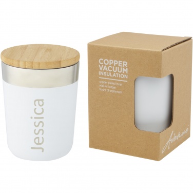 Logo trade promotional merchandise photo of: Lagan 300 ml stainless steel tumbler with bamboo lid