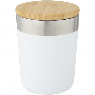 Logo trade business gift photo of: Lagan 300 ml stainless steel tumbler with bamboo lid