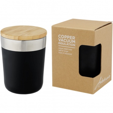 Logo trade promotional merchandise picture of: Lagan 300 ml stainless steel tumbler with bamboo lid