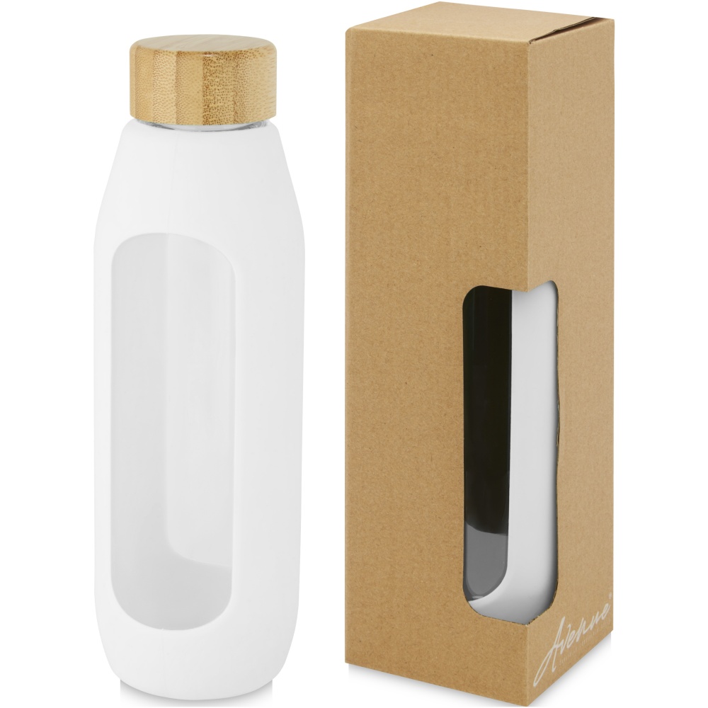 Logotrade promotional merchandise photo of: Tidan 600 ml borosilicate glass bottle with silicone grip