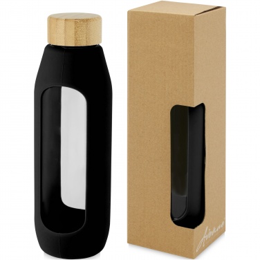 Logo trade corporate gift photo of: Tidan 600 ml borosilicate glass bottle with silicone grip