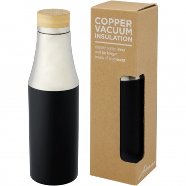 Logo trade promotional item photo of: Hulan 540 ml copper vacuum insulated stainless steel bottle with bamboo lid