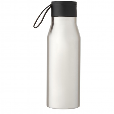 Logotrade advertising product picture of: Ljungan 500 ml copper vacuum insulated stainless steel bottle with PU leather strap and lid