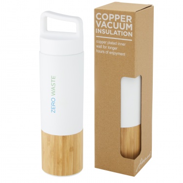 Logotrade corporate gift image of: Torne 540 ml copper vacuum insulated stainless steel bottle with bamboo outer wall