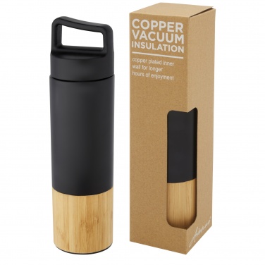 Logo trade promotional giveaway photo of: Torne 540 ml  stainless steel bottle with bamboo outer wall