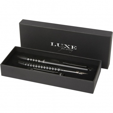 Logo trade corporate gifts image of: Tactical Dark duo pen gift box