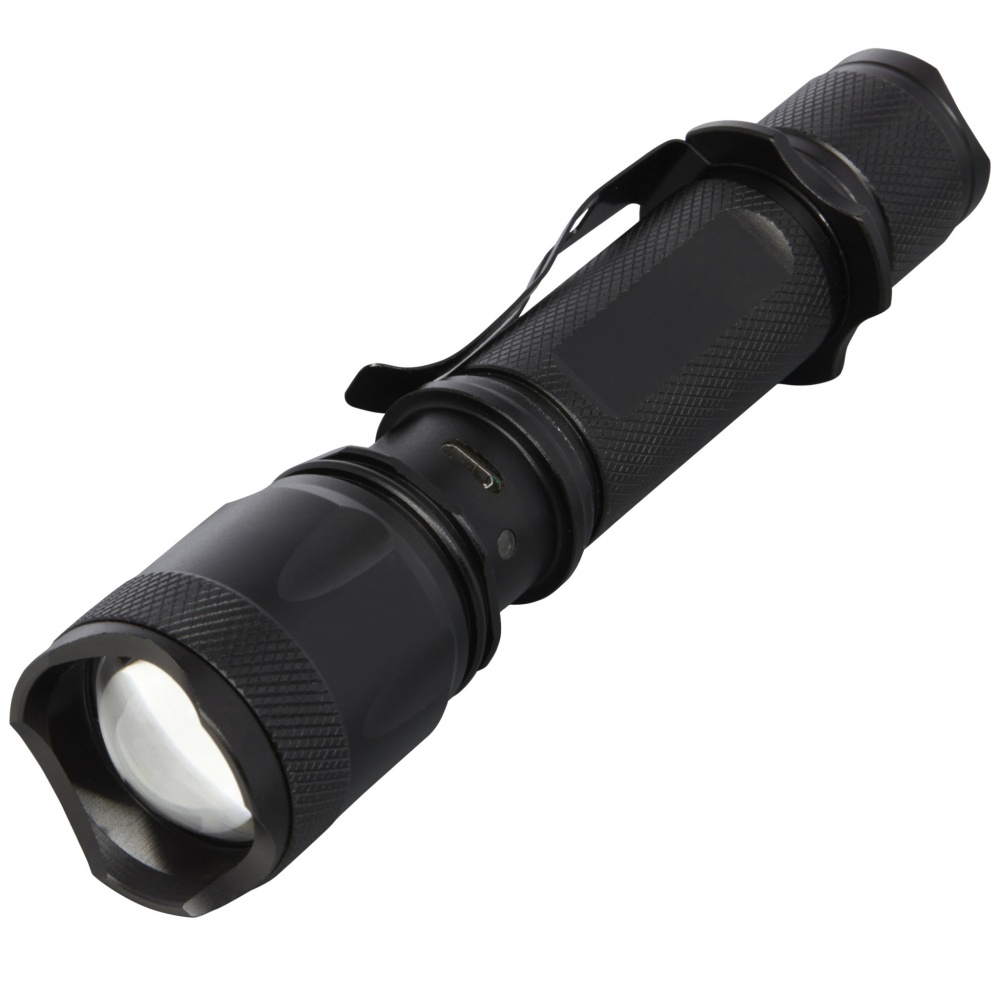 Logo trade promotional items image of: Mears 5W rechargeable tactical flashlight