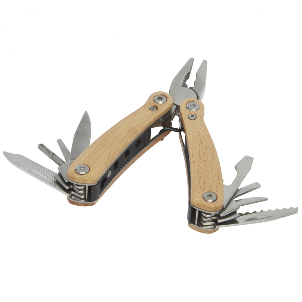 Logo trade promotional giveaways image of: Anderson 12-function medium wooden multi-tool