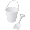 Tides recycled beach bucket and spade, White