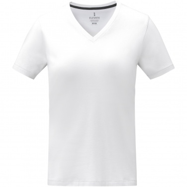 Logo trade promotional gift photo of: Somoto short sleeve women's V-neck t-shirt 