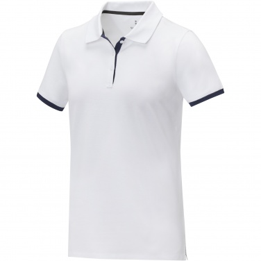 Logo trade promotional giveaways picture of: Morgan short sleeve women's duotone polo