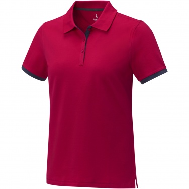 Logo trade business gifts image of: Morgan short sleeve women's duotone polo