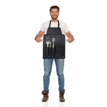 Logotrade business gift image of: Gril 3-piece BBQ tools set and glove 