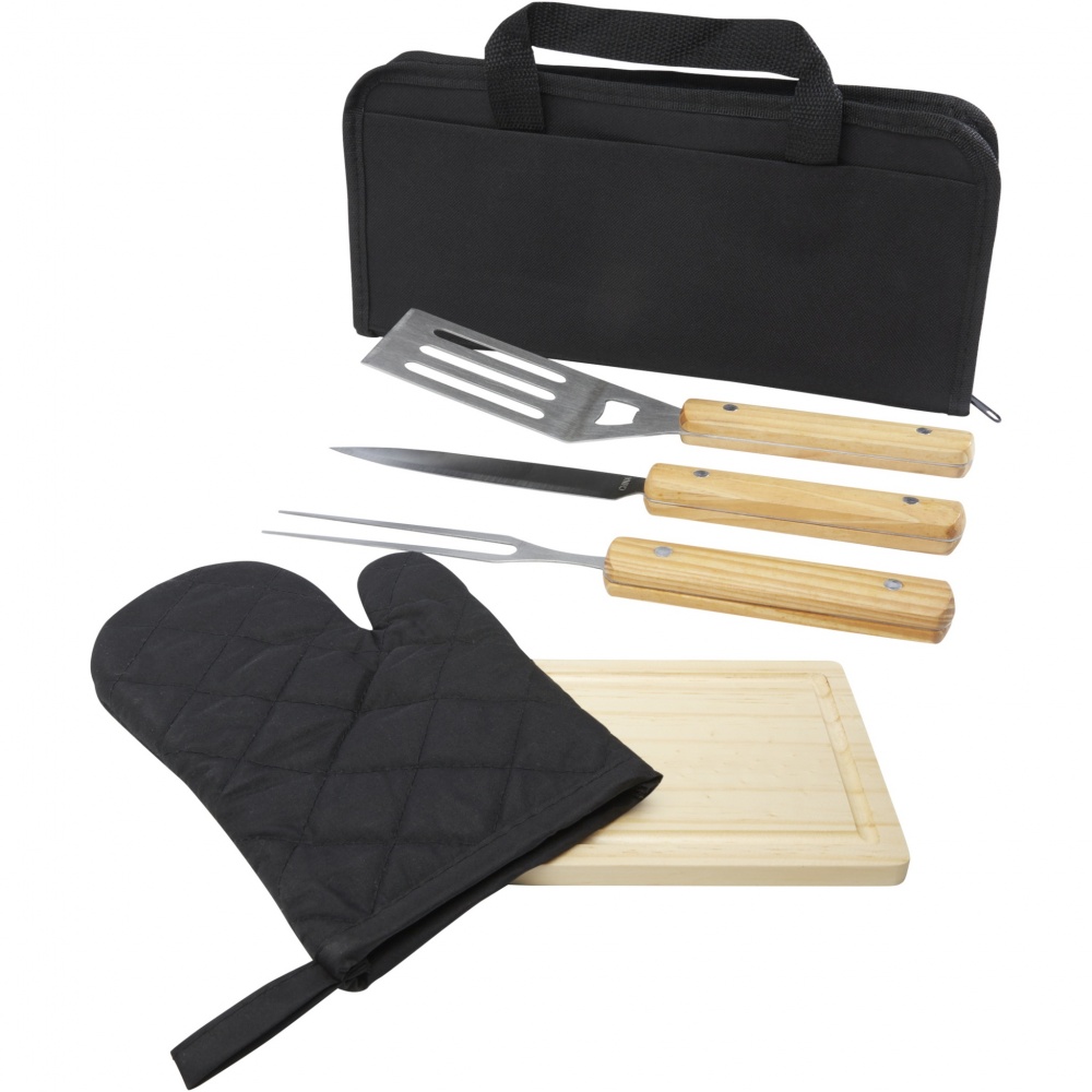 Logo trade business gifts image of: Gratar 5-piece BBQ set