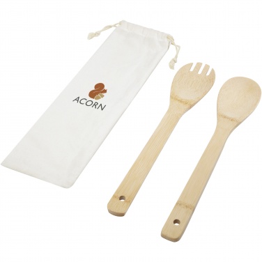 Logo trade corporate gift photo of: Endiv bamboo salad spoon and fork