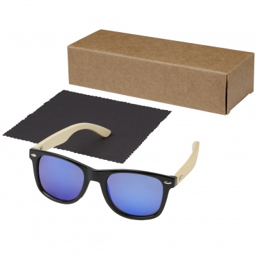 Logo trade corporate gifts picture of: Taiyō rPET/bamboo mirrored polarized sunglasses in gift box