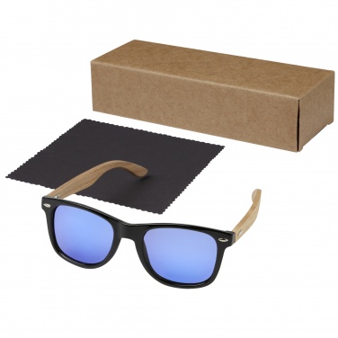 Logo trade business gift photo of: Hiru rPET/wood mirrored polarized sunglasses in gift box