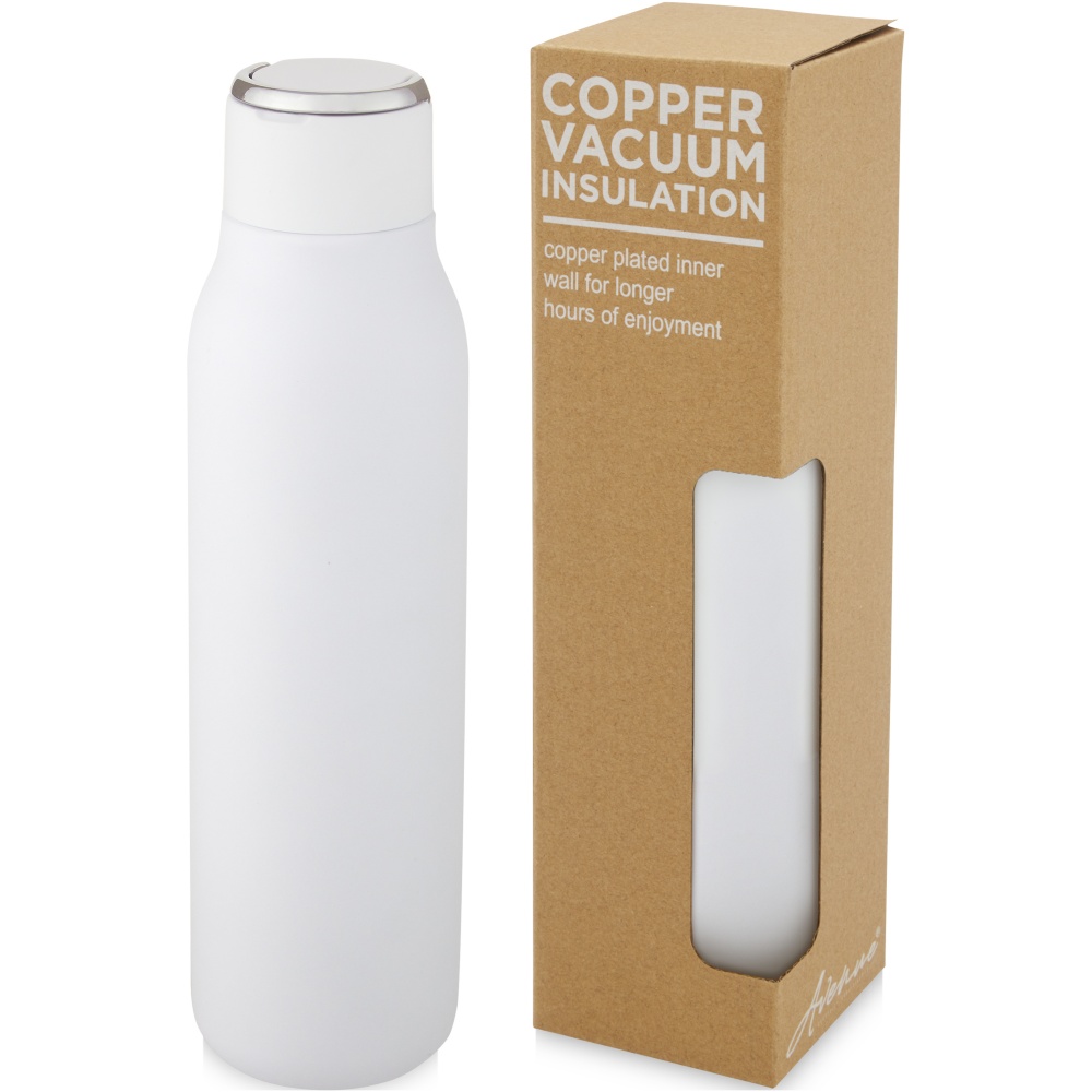 Logo trade business gift photo of: Marka 600 ml copper vacuum insulated bottle with metal loop