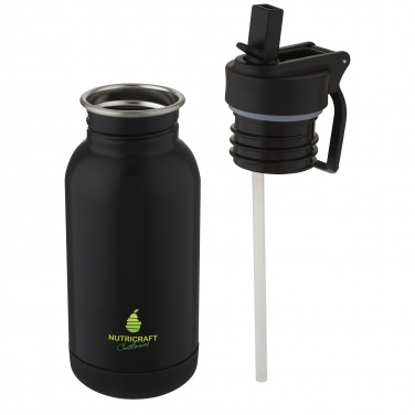 Logotrade promotional product picture of: Lina 400 ml stainless steel sport bottle with straw and loop