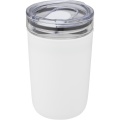 Bello 420 ml glass tumbler with recycled plastic outer wall, White