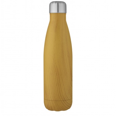 Logotrade promotional gift image of: Cove 500 ml vacuum insulated stainless steel bottle with wood print