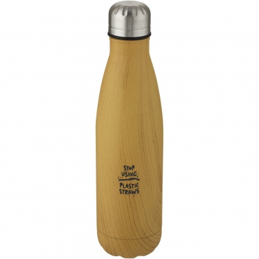 Logotrade promotional giveaway image of: Cove 500 ml vacuum insulated stainless steel bottle with wood print