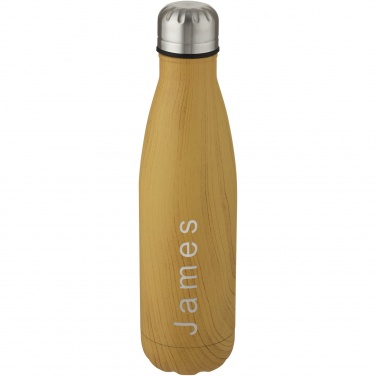 Logotrade advertising product picture of: Cove 500 ml vacuum insulated stainless steel bottle with wood print