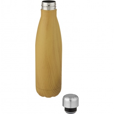 Logo trade advertising products picture of: Cove 500 ml vacuum insulated stainless steel bottle with wood print