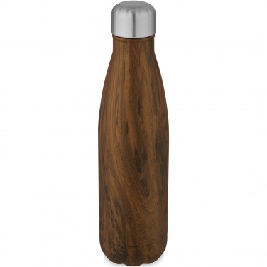 Logo trade promotional merchandise picture of: Cove 500 ml vacuum insulated stainless steel bottle with wood print