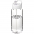 H2O Active® Octave Tritan™ 600 ml spout lid sport bottle, Transparent clear / White