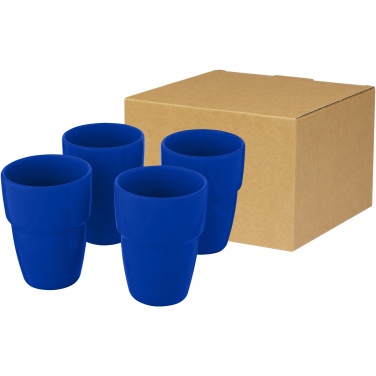 Logo trade promotional products image of: Staki 4-piece 280 ml stackable mug gift set