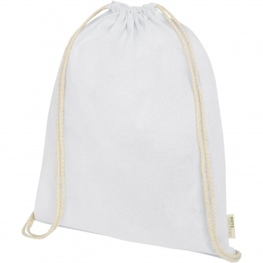 Logo trade promotional giveaways image of: Orissa 140 g/m² organic cotton drawstring bag 5L