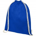 Orissa 140 g/m² organic cotton drawstring bag 5L, Royal blue