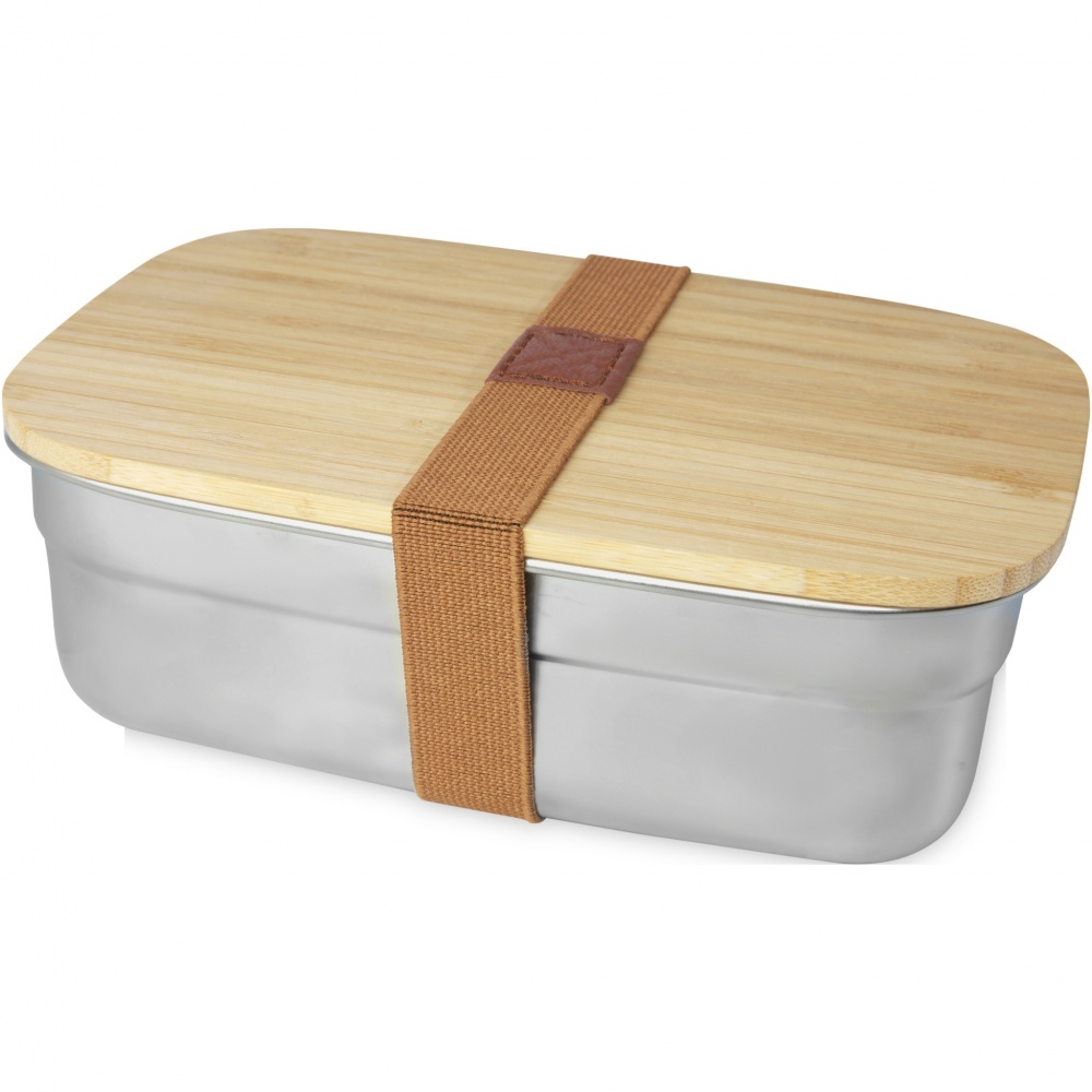 Logotrade promotional product image of: Tite stainless steel lunch box with bamboo lid