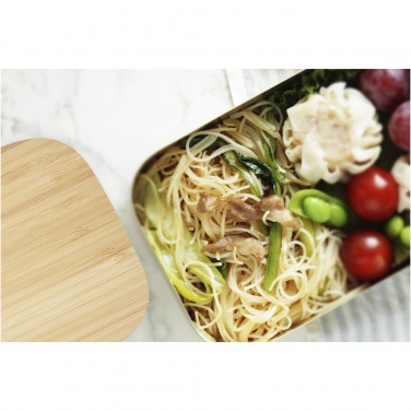 Logotrade promotional products photo of: Tite stainless steel lunch box with bamboo lid