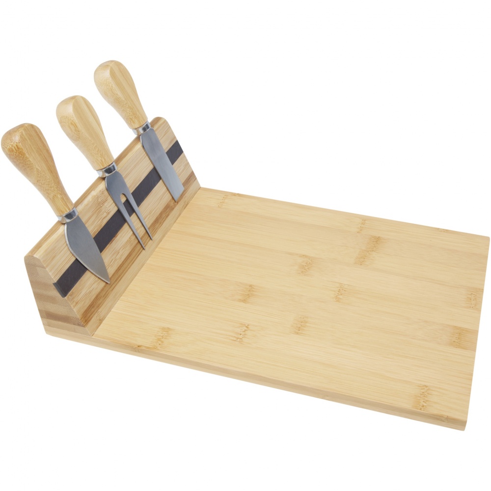 Logotrade corporate gifts photo of: Mancheg bamboo magnetic cheese board and tools