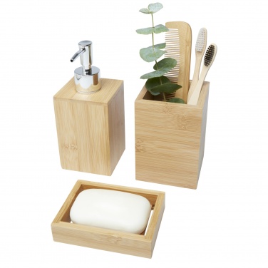 Logotrade promotional giveaway picture of: Hedon 3-piece bamboo bathroom set