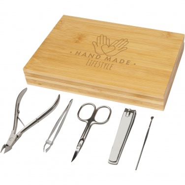 Logotrade promotional gift picture of: Ladia 5-piece bamboo manicure set