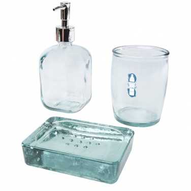 Logotrade corporate gift picture of: Jabony 3-piece recycled glass bathroom set