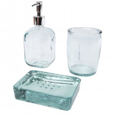 Logo trade promotional items picture of: Jabony 3-piece recycled glass bathroom set