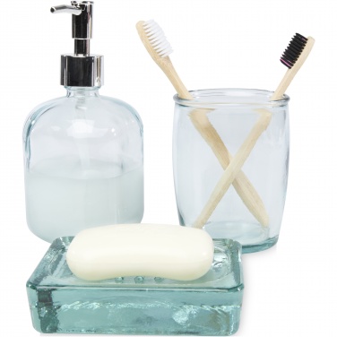 Logotrade business gift image of: Jabony 3-piece recycled glass bathroom set