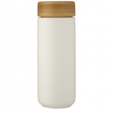 Logo trade promotional items picture of: Lumi 300 ml ceramic tumbler with bamboo lid