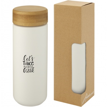 Logo trade advertising products image of: Lumi 300 ml ceramic tumbler with bamboo lid