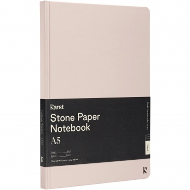 Logo trade business gifts image of: Karst® A5 stone paper hardcover notebook - lined