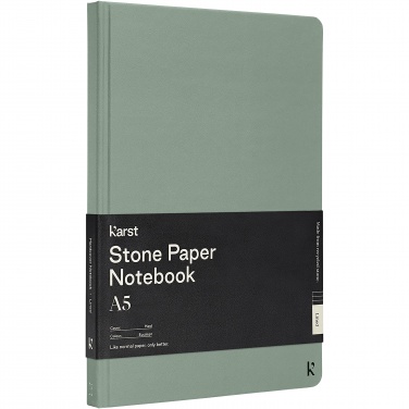 Logo trade advertising products picture of: Karst® A5 stone paper hardcover notebook - lined