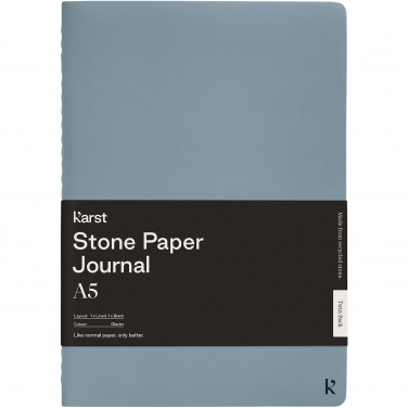 Logo trade corporate gifts picture of: Karst® A5 stone paper journal twin pack