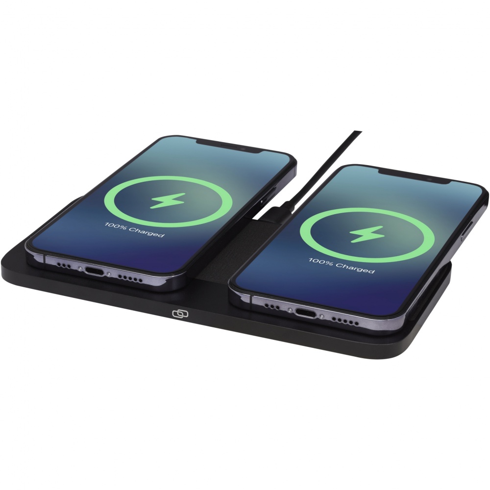 Logotrade promotional gift image of: Hybrid 15W premium dual wireless charging pad