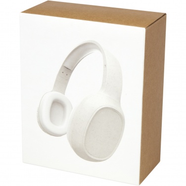 Logo trade advertising products image of: Riff wheat straw Bluetooth® headphones with microphone