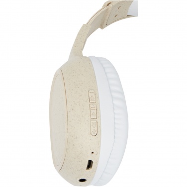 Logo trade corporate gifts picture of: Riff wheat straw Bluetooth® headphones with microphone