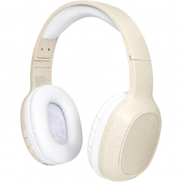 Logo trade promotional gift photo of: Riff wheat straw Bluetooth® headphones with microphone